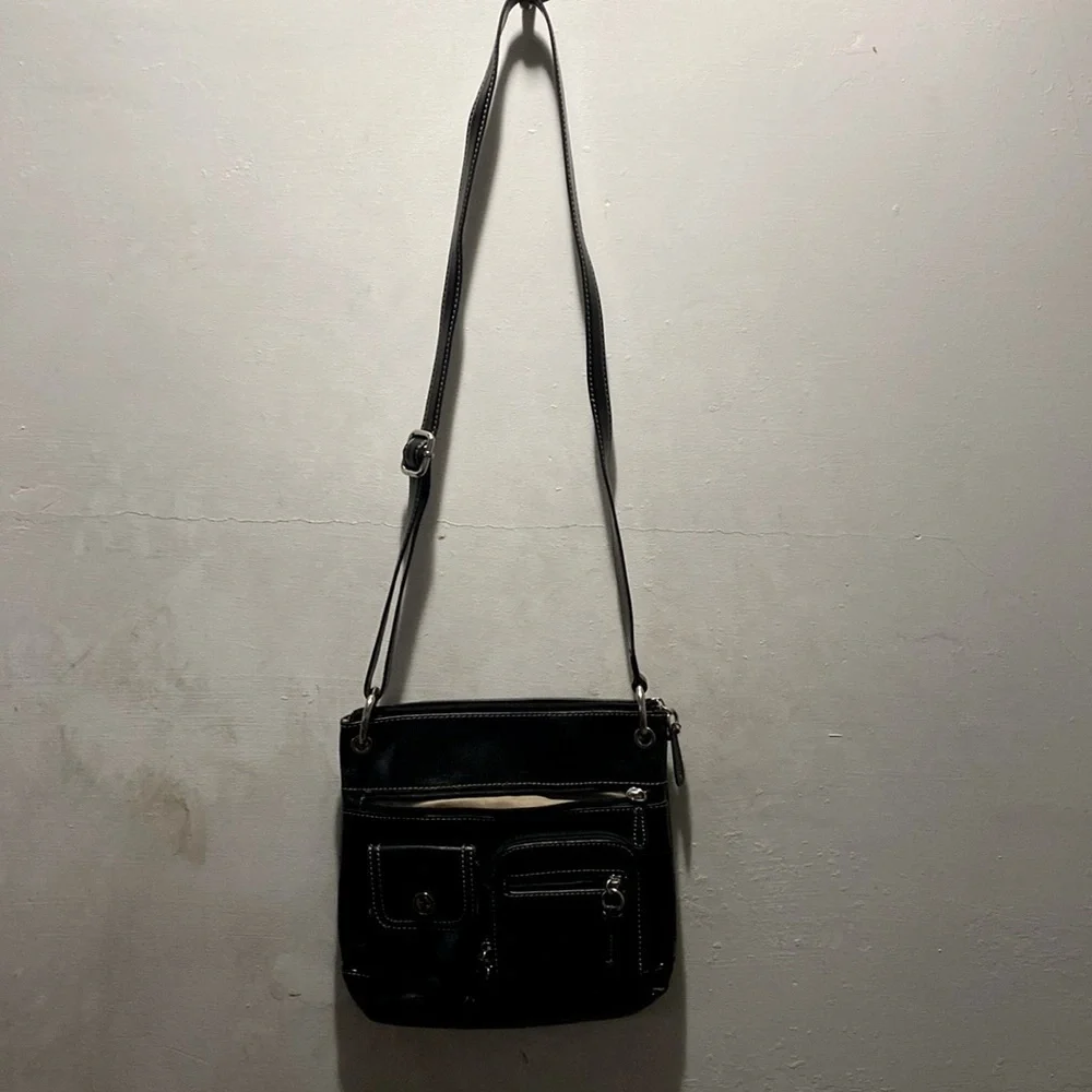 GIAN BERNNI black leather Crossbody
